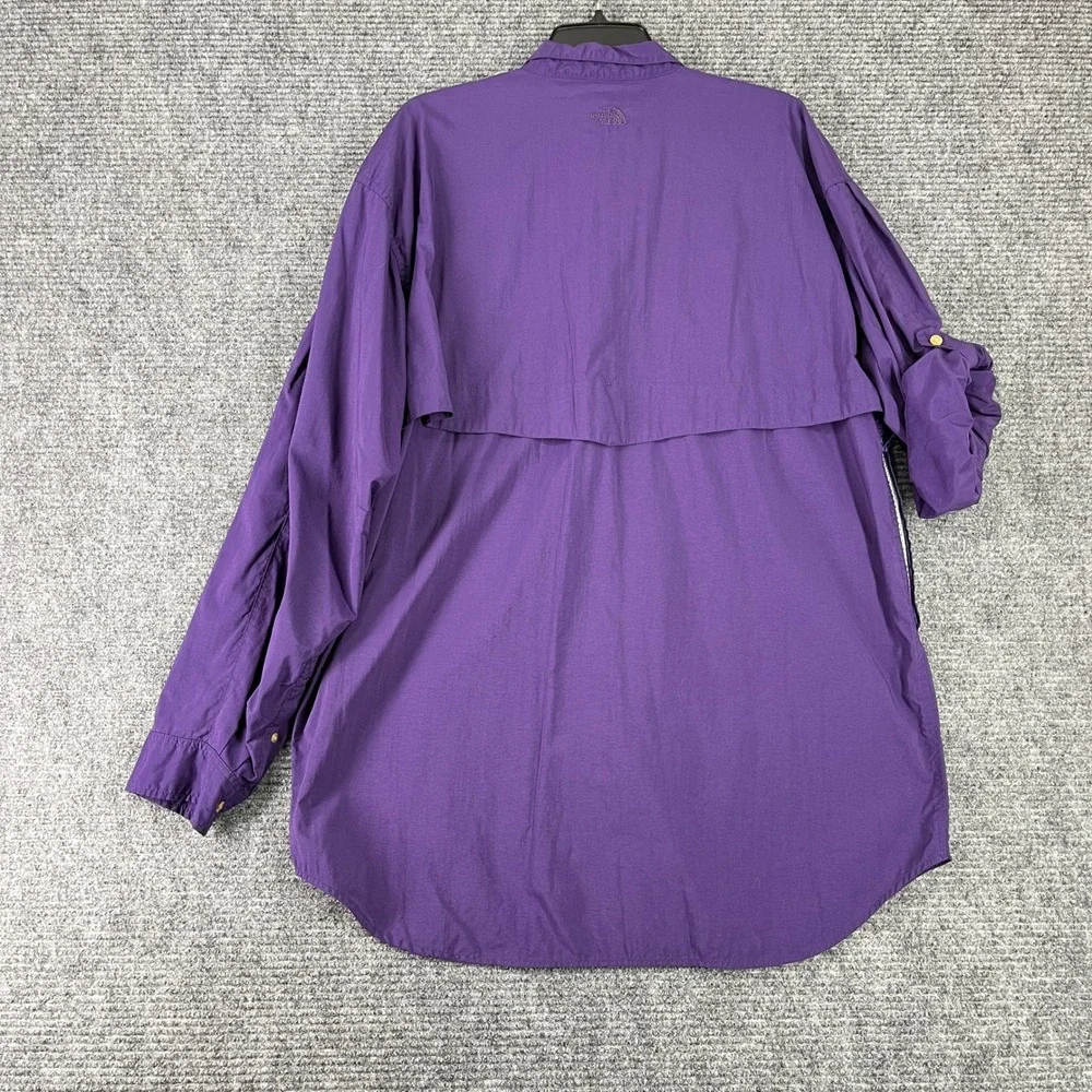 The North Face Vented Long Sleeve Button Up Shirt Purple XL Men Gorpcore Outdoor